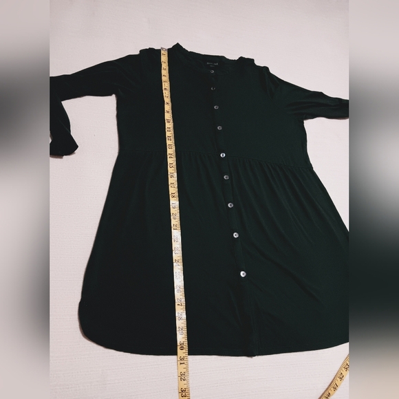 J Jill Dress Womens Wearever Collection Forrest Green Jersey Knit Buttons Size M - Picture 6 of 10